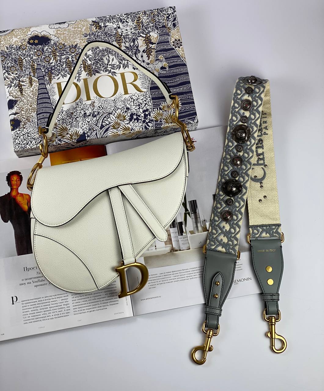 Dior SADDLE Bag white