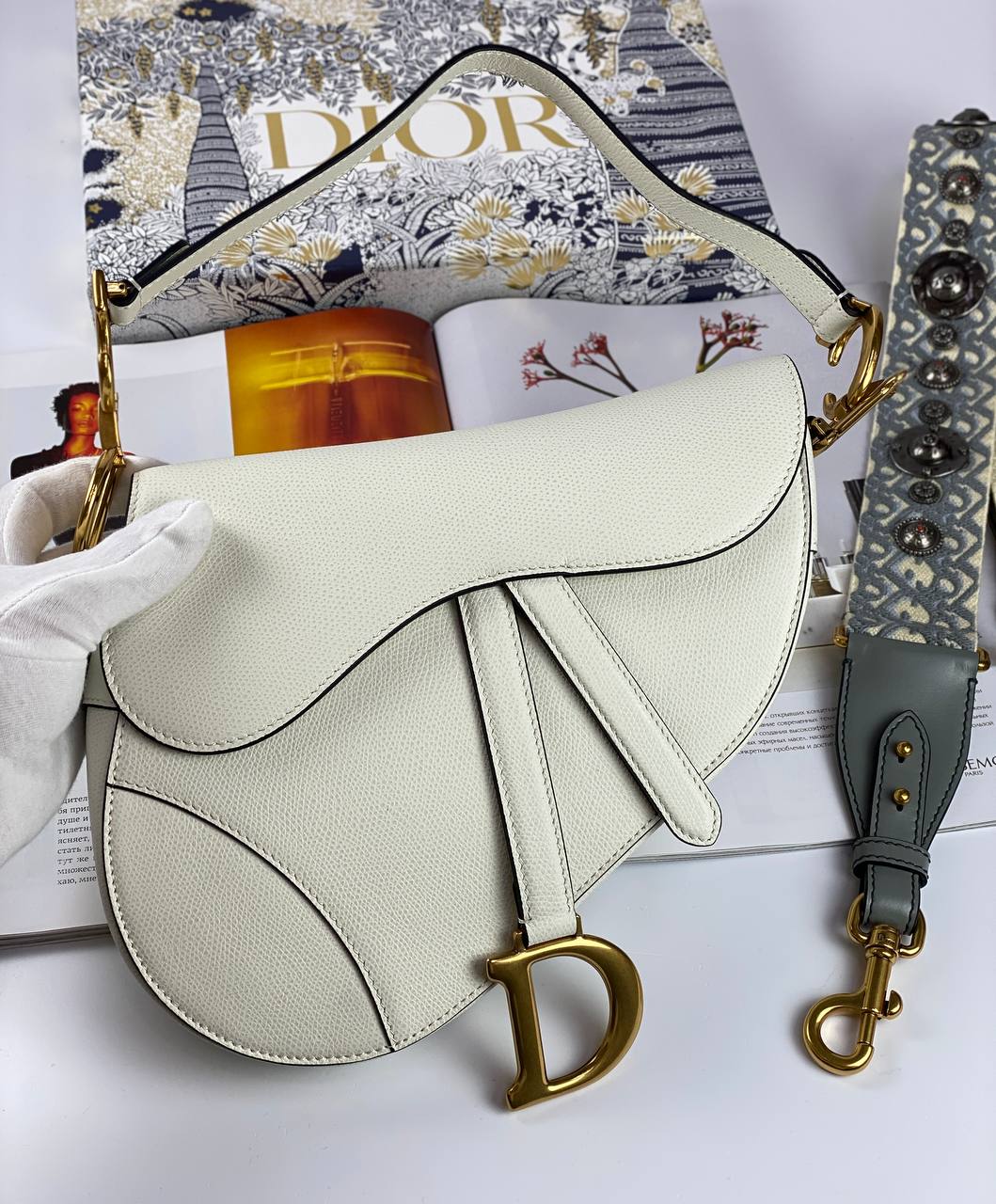 Dior SADDLE Bag white