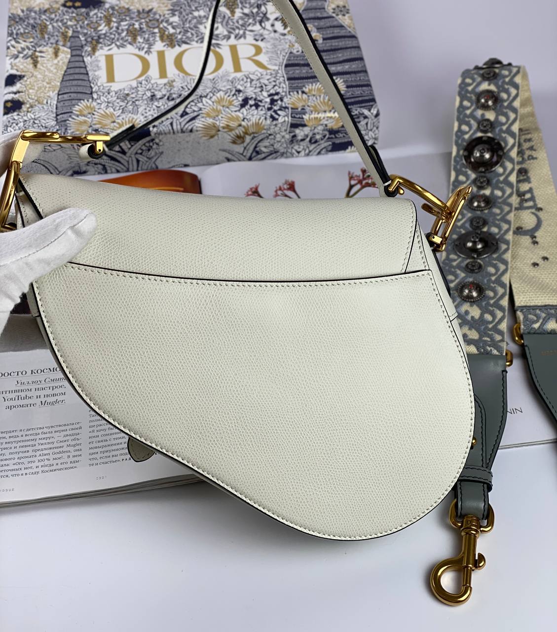 Dior SADDLE Bag white